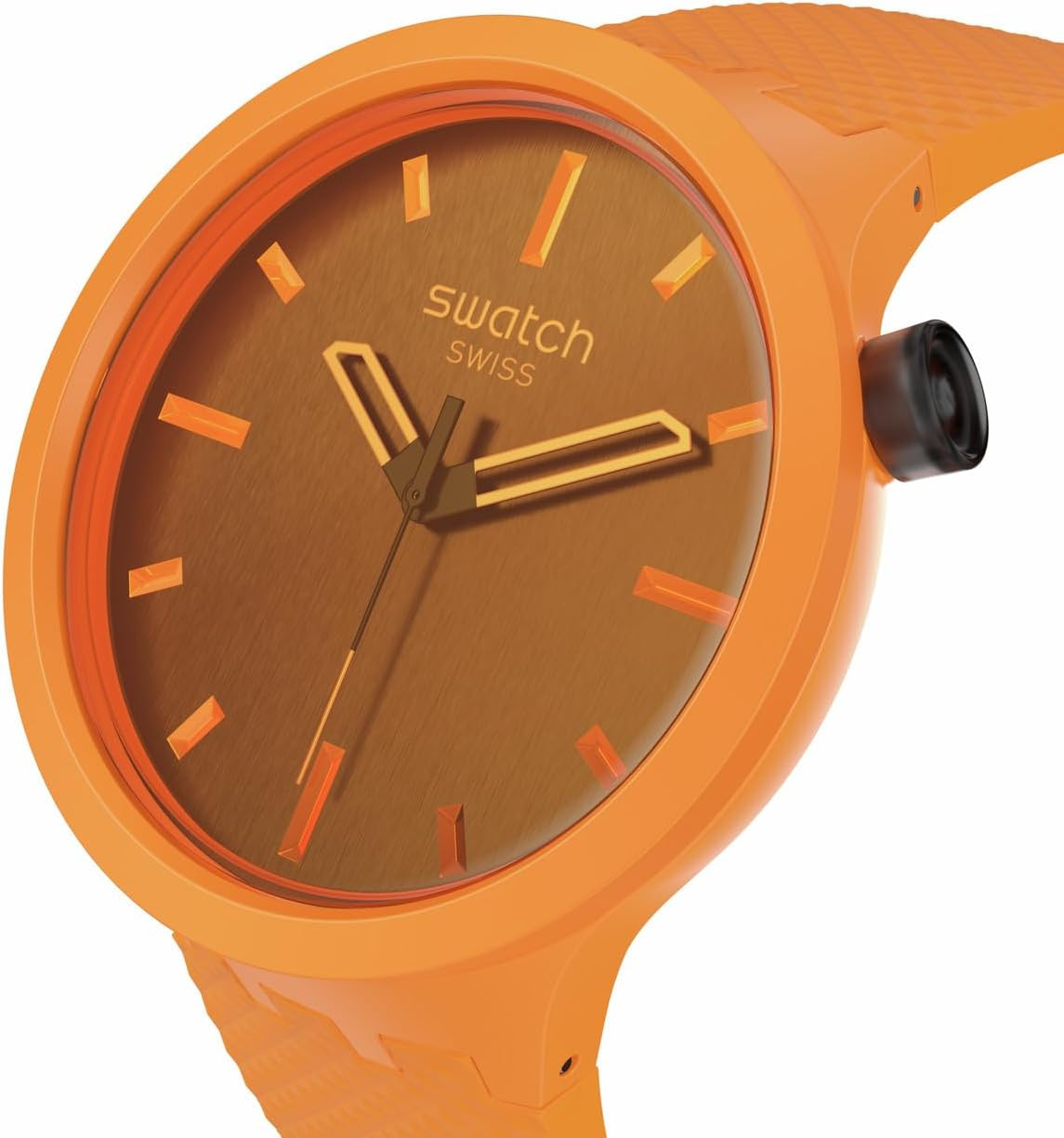 Bold Orange Waterproof Unisex Automatic Watch – Casual Polymer Style