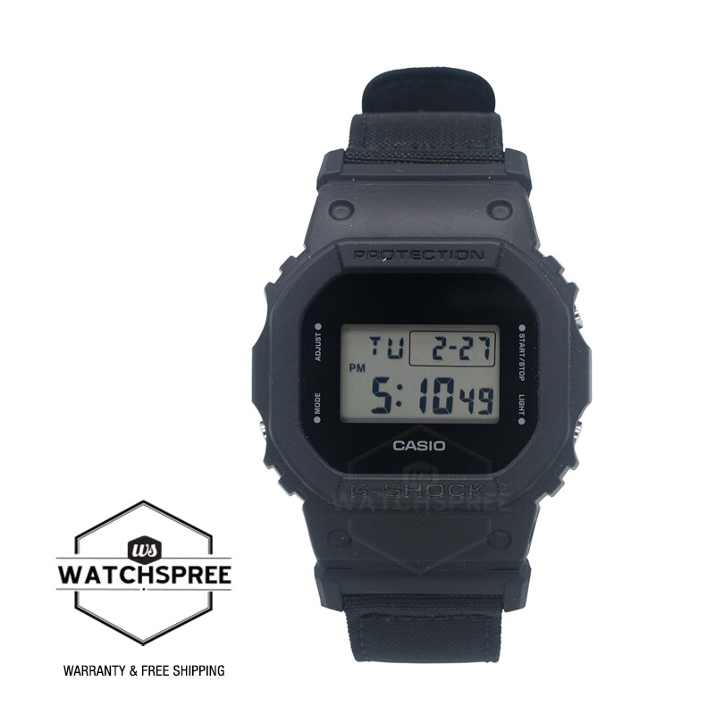 Casio G-Shock Utility Black CORDURA® Black Eco Cloth Band Watch DW-5600BCE-1