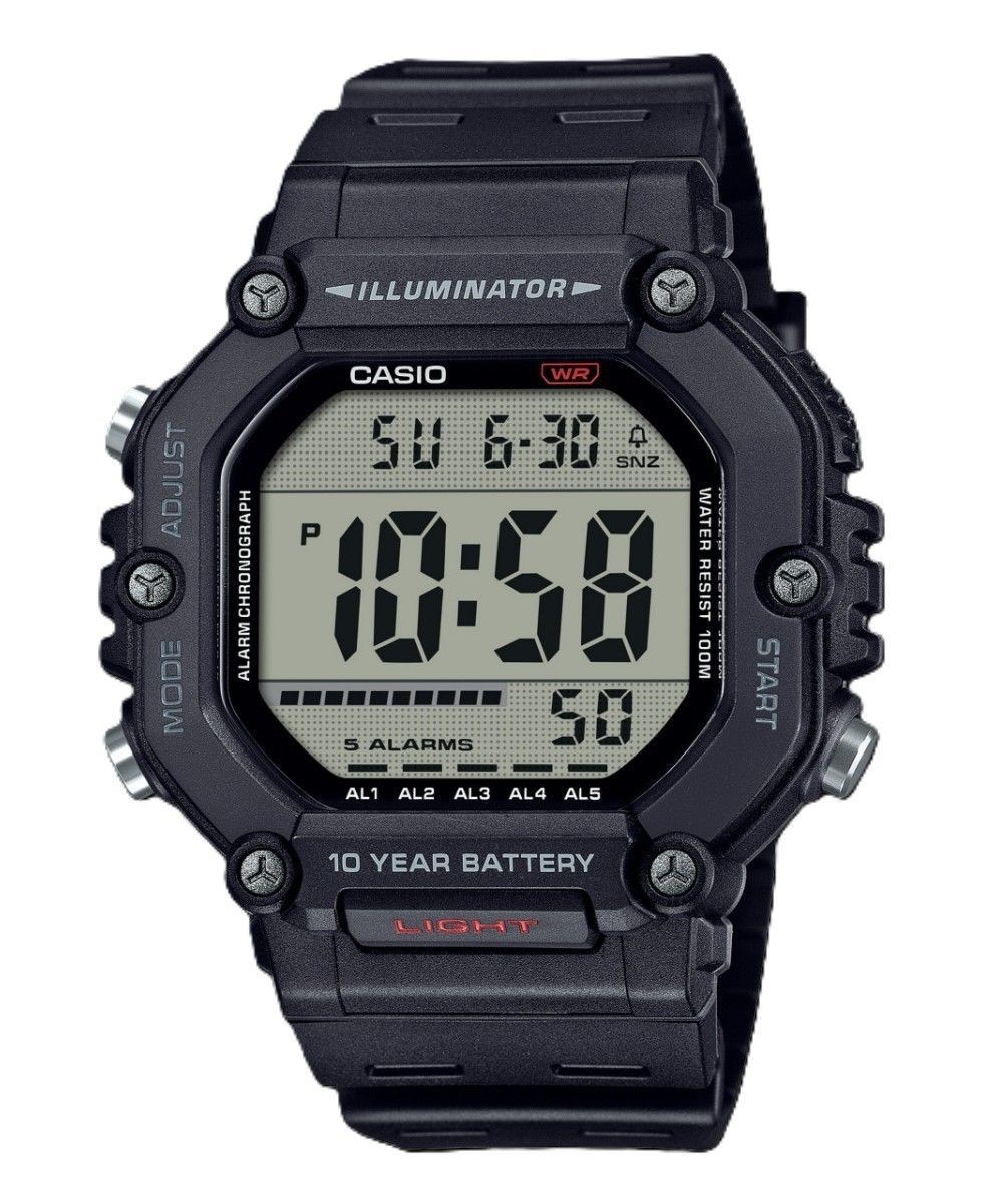 Casio Illuminator Digital Alarm Dual Time Quartz AE-1600H-1AV 100M Mens Watch