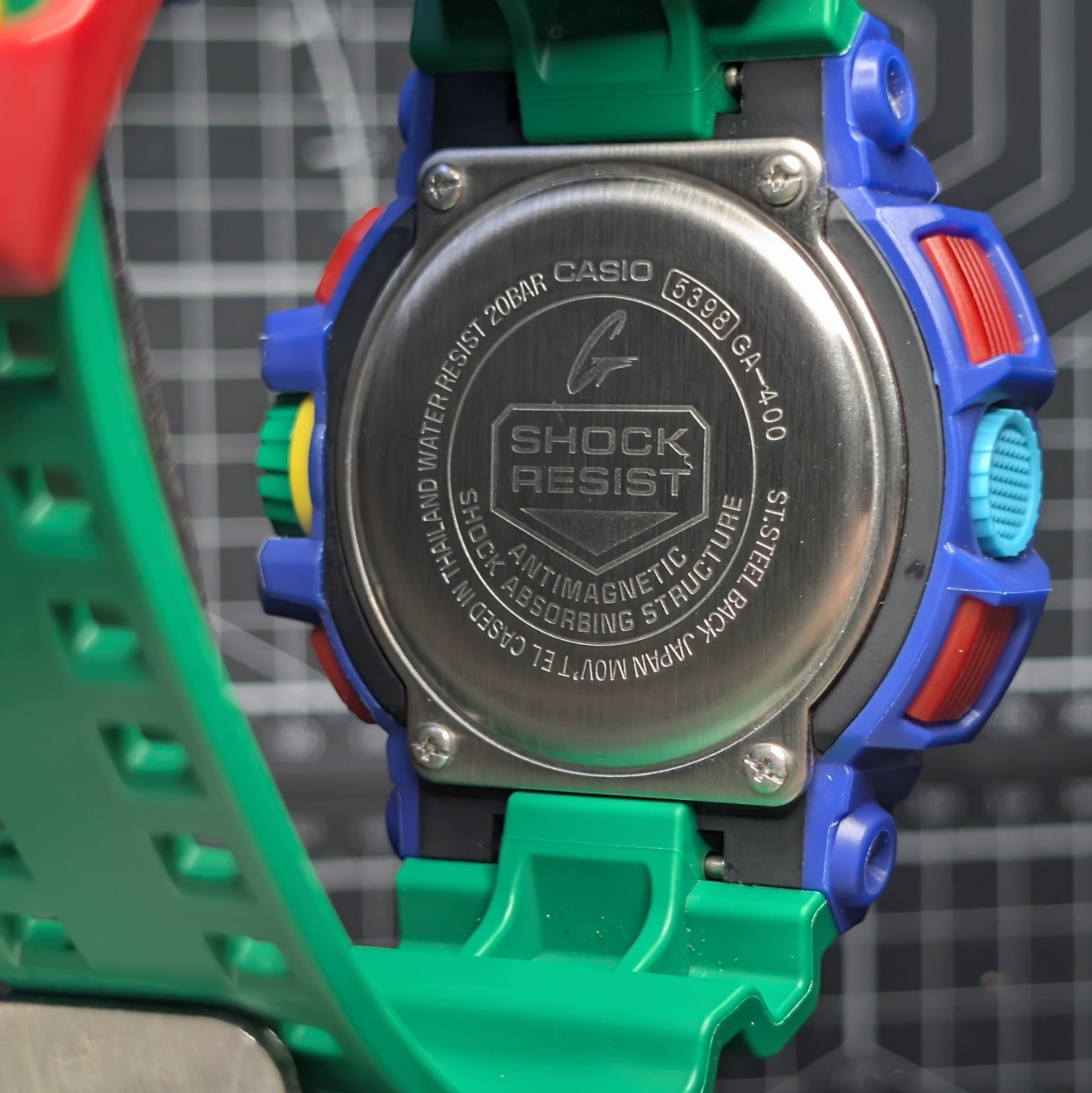Casio G-Shock HYPER COLOURS GA-400 Blue Green Big Case Analog Digtal GA-400-2A