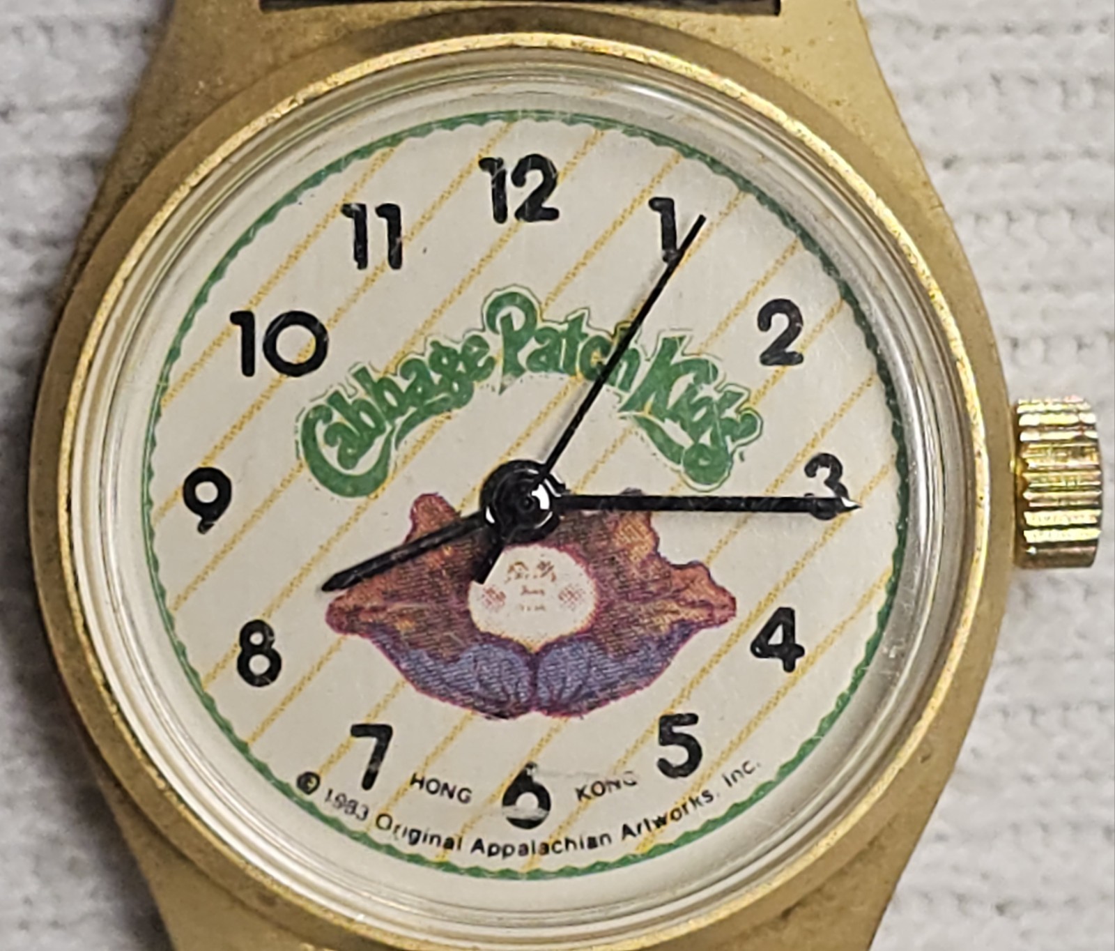 Vintage 1983 Cabbage Patch Kid Doll 27mm Novelty Mechanical Unisex Kids Watch