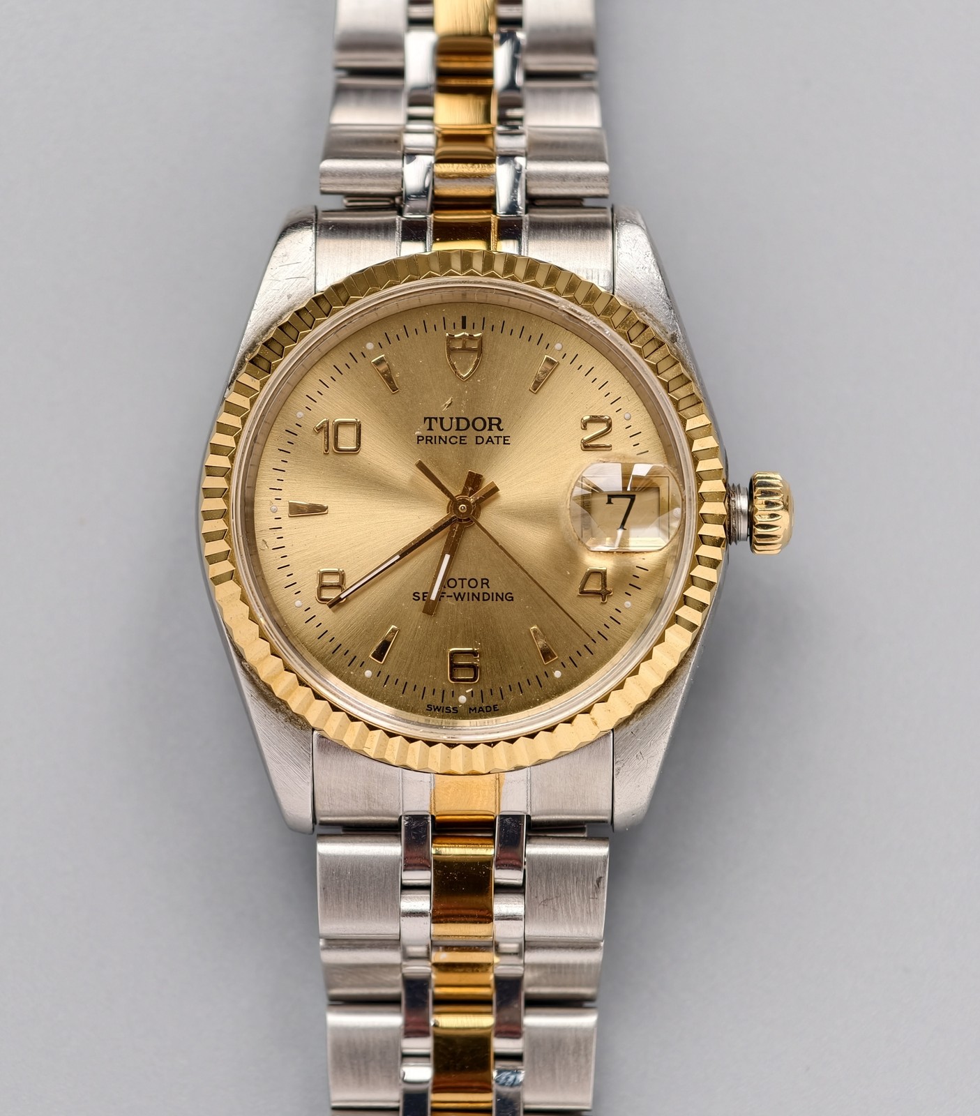 Tudor Number scale Champagne Dial Prince Date 74033 Men’s Watch Automatic 34mm