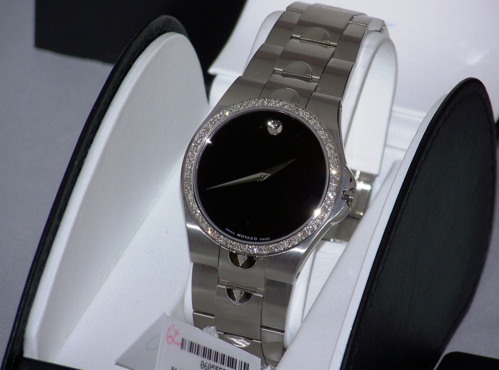 New Men’s Movado luno Museum Custom Set Diamond Swiss Watch 0605556