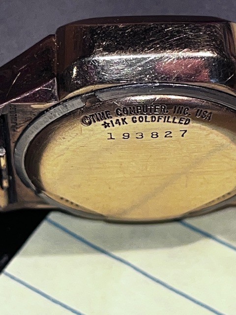 Vintage Watch Pulsar Time Computer P4 Model 3408, 14K Gold Filled