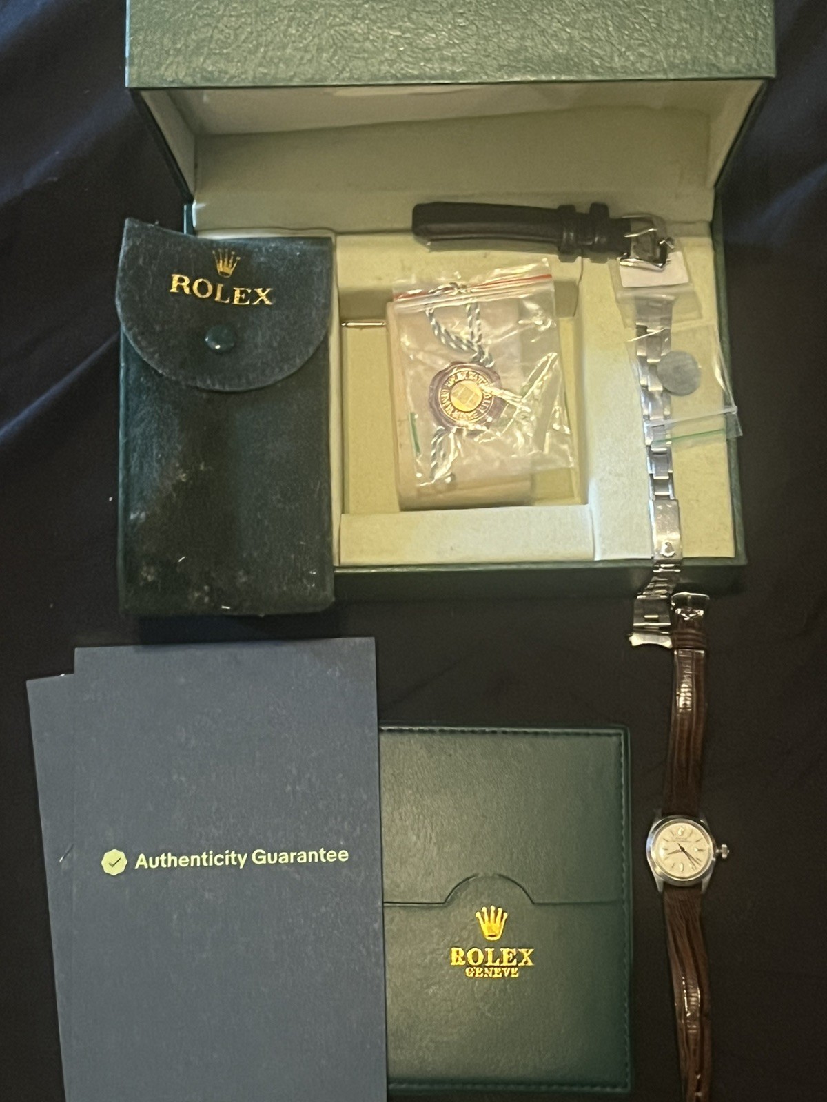 Rolex Oyster Perpetual 6618 Stainless Steel Watch — Missing Stem, But Works Well