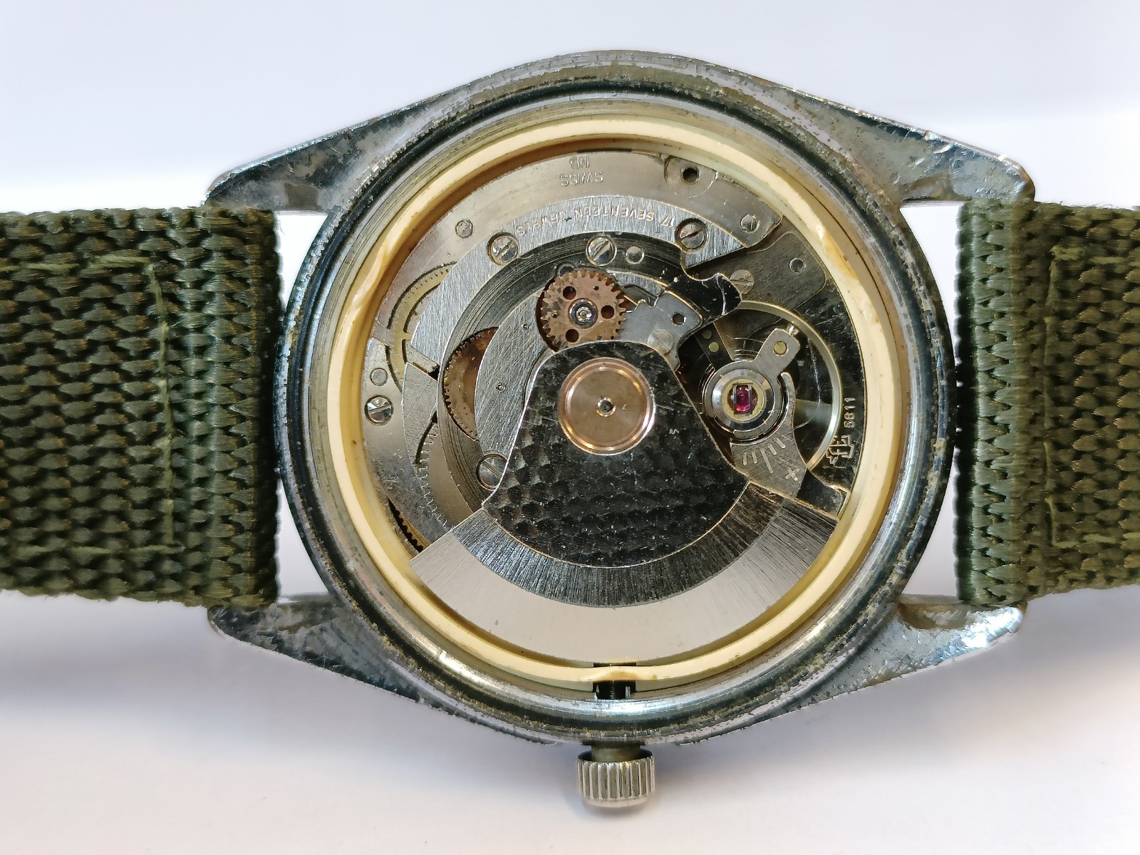 DALIL STAR AUTOMATIC 17J SILVER DIAL 15808 SWISS MEN’S WORKING CONDITION