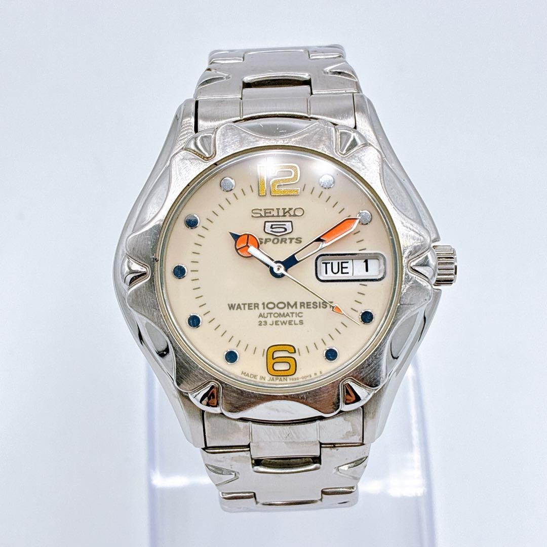 SEIKO 7S36 00M0 SEIKO 5 Sports Automatic Watch Timepiece Vintage