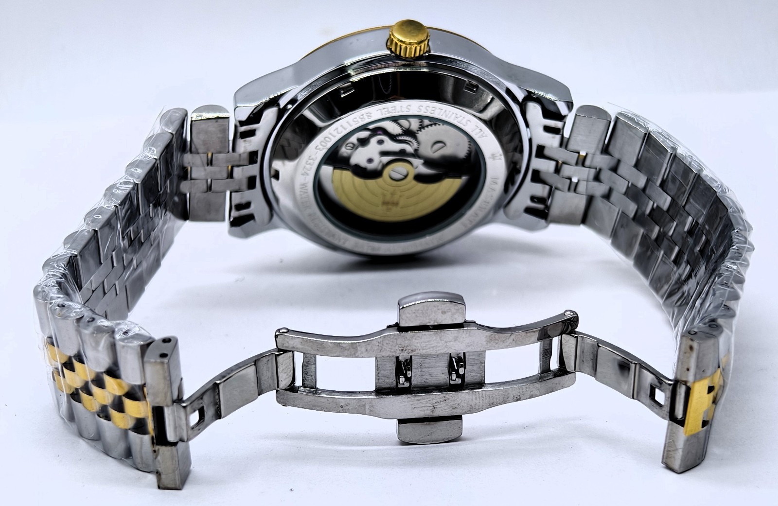 Amazing Maserati Automatic Black Dial Dual Tone Band Analog Men’s Wrist Watch