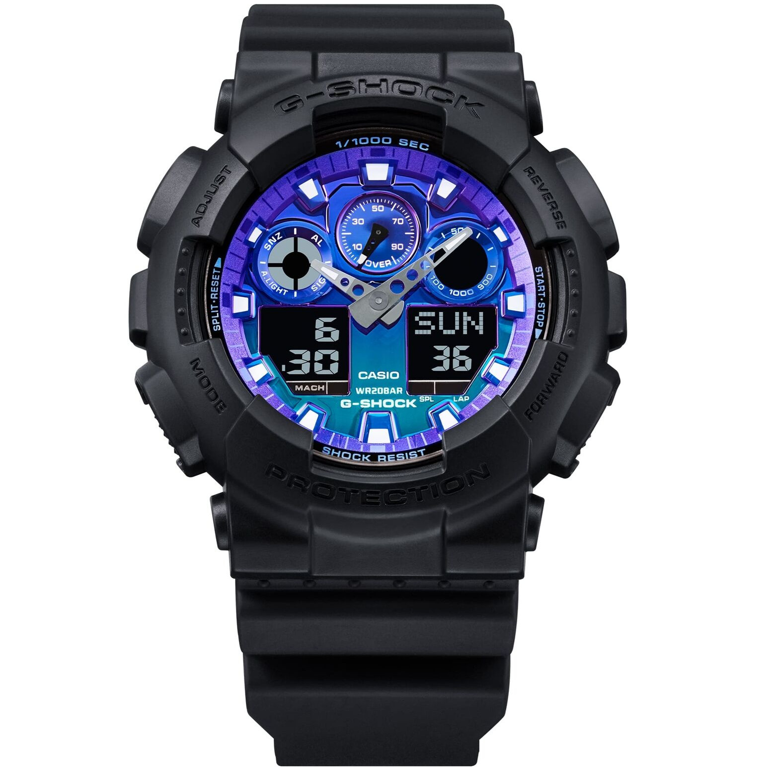 CASIO G-SHOCK GA-100FL-1AJF Flame inside Analog Digital Watch Big Case 51.2mm