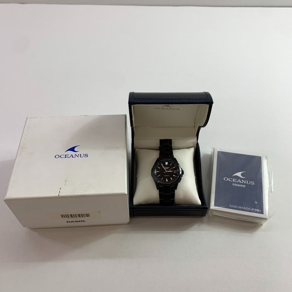 04w5276▽※CASIO OCEANUS OCW-S100B-1AJF Solar Radio Watch Titanium Band Smart