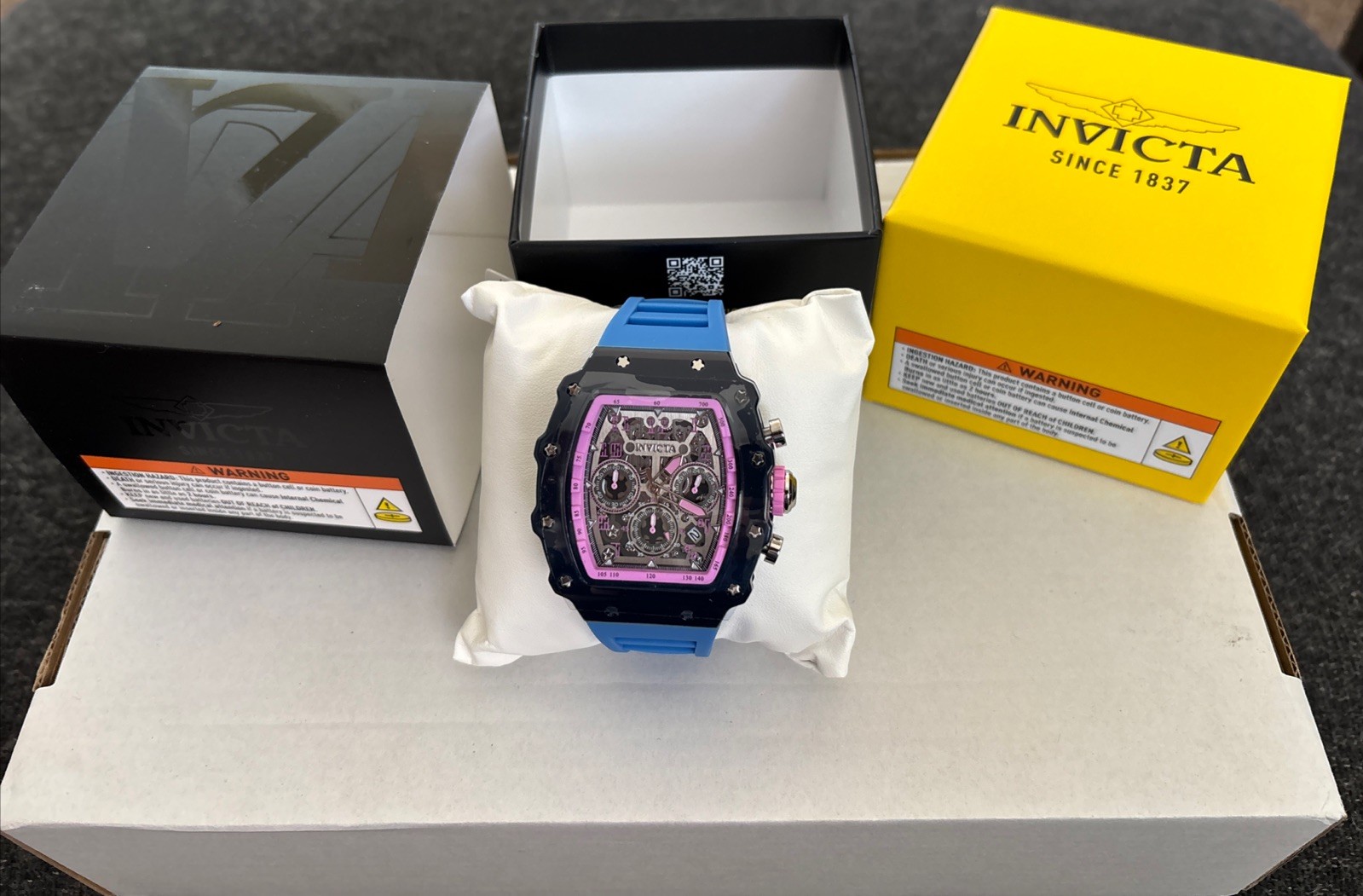 Invicta Racing Watch 69734 Men’s Quartz Movement Acrylic with Silver Dial