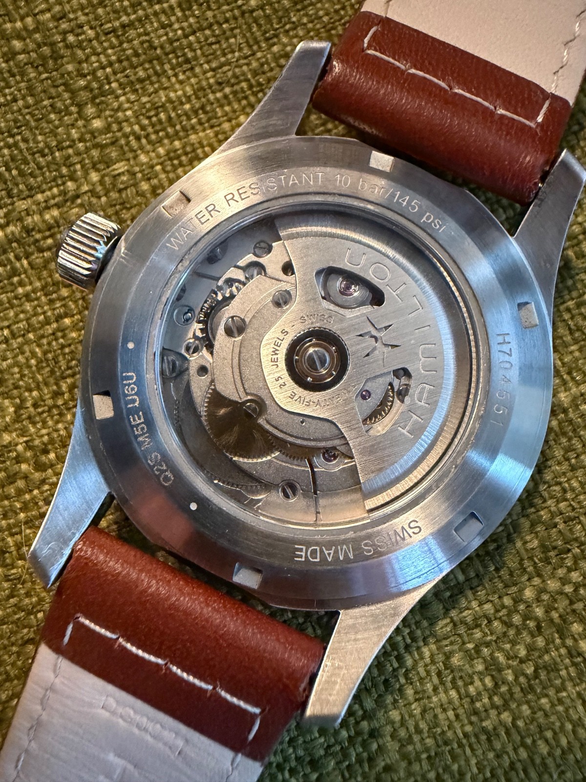 Hamilton Khaki Automatic black dial 38mm watch w/box