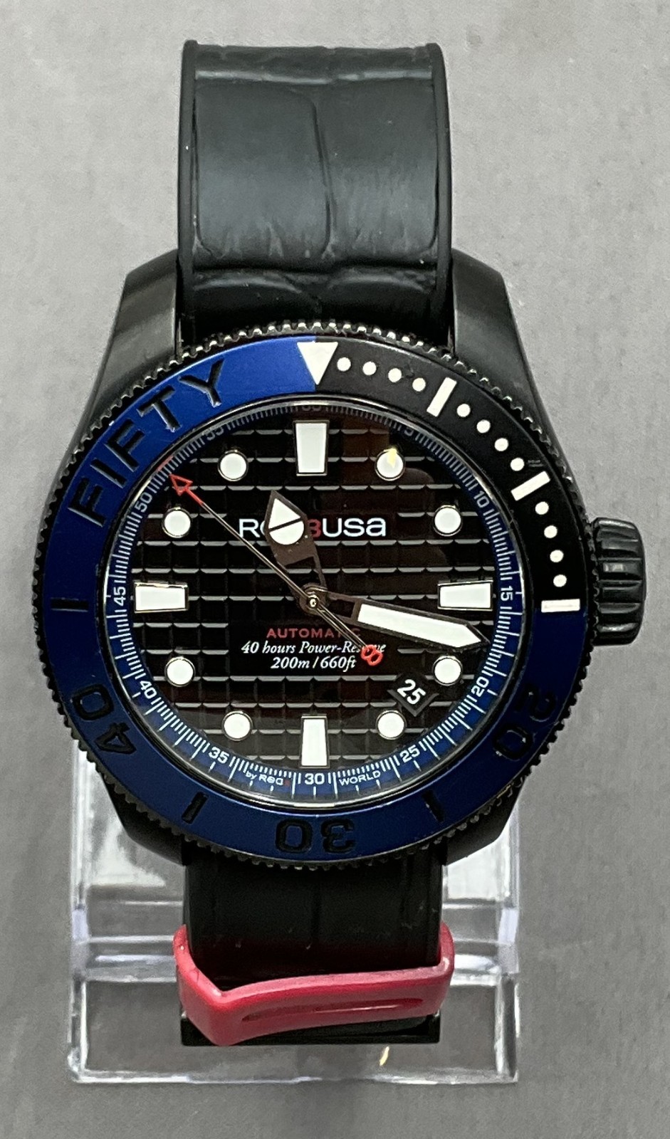 RED8USA Fifty US153 Automatic Diver (Blue/Black) VG to Excellent