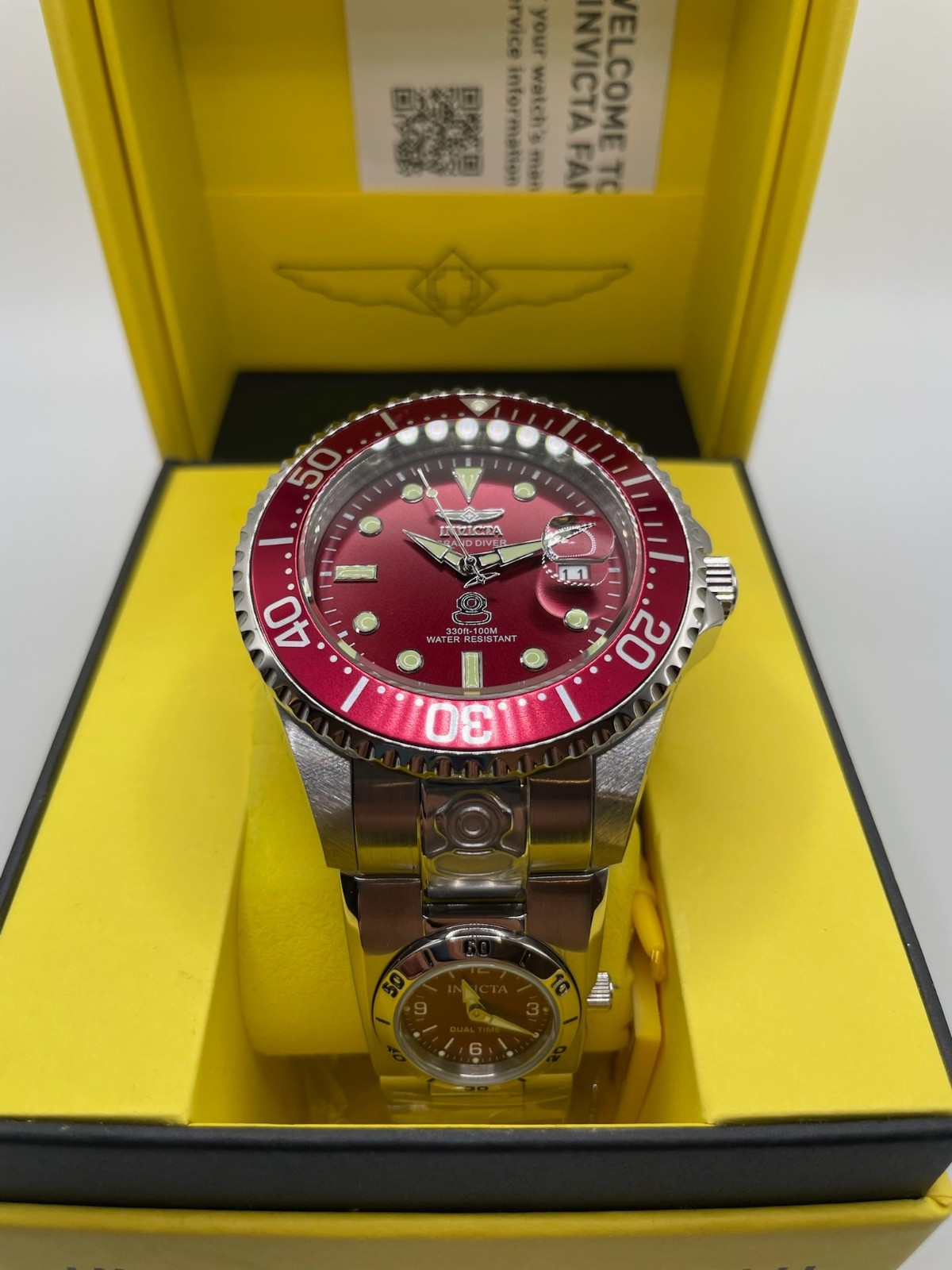 Invicta Dual Time Grand Diver Automatic Men’s Watch – 47mm, Steel (45814)