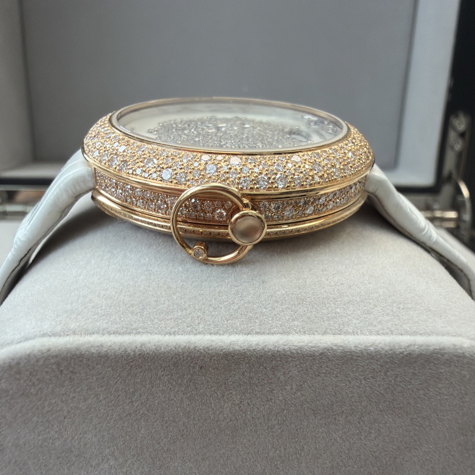 Hysek Kalysta Exotic Tale Jumping Hour KA3926R95 18k Rose Gold Mop Full Diamond