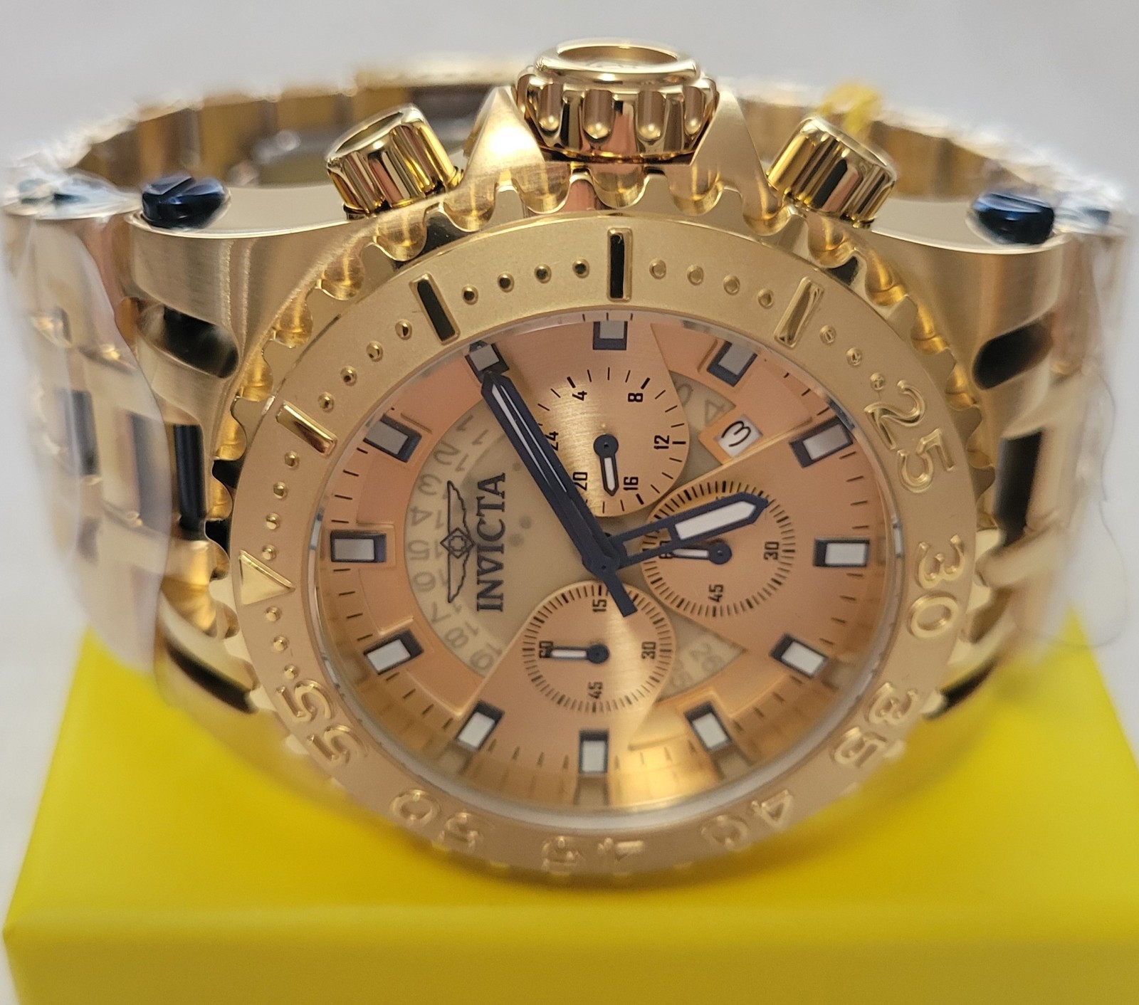 Invicta Coalition Forces Chaos Men’s Watch – 50mm, Dark Blue, Gold (49762)