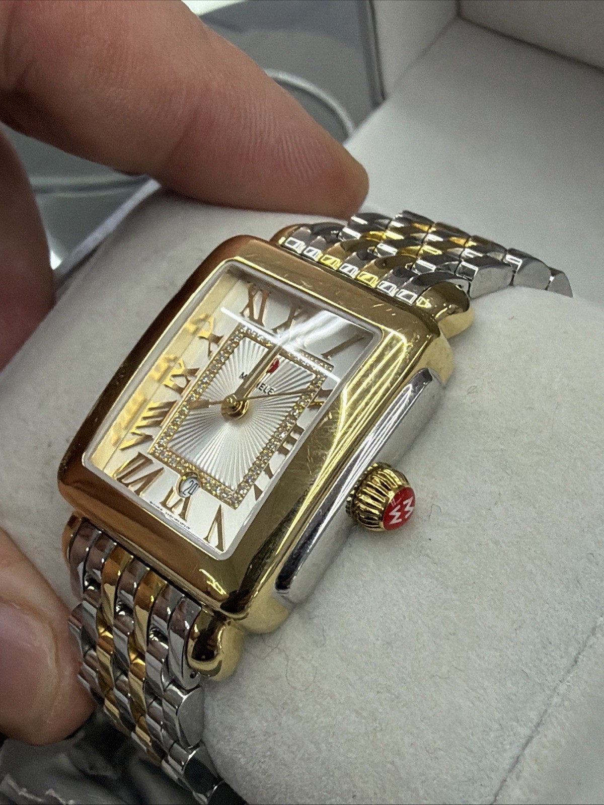 Michele Two Tone Diamond Watch