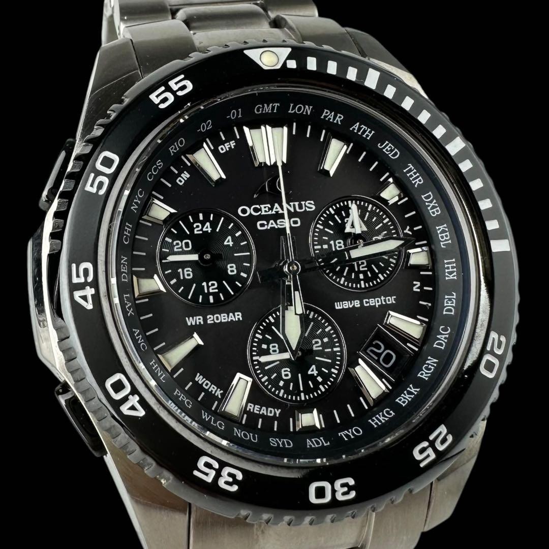 CASIO OCW-650WC Oceanus Cachalot Titanium Solar Radio Wave Chronograph Men’s Wat