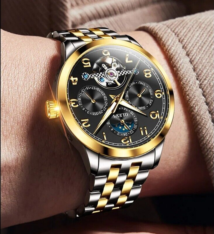 OLEVS Automatic Mechanical Waterproof Luxury Watch Date Men’s Wristwatch