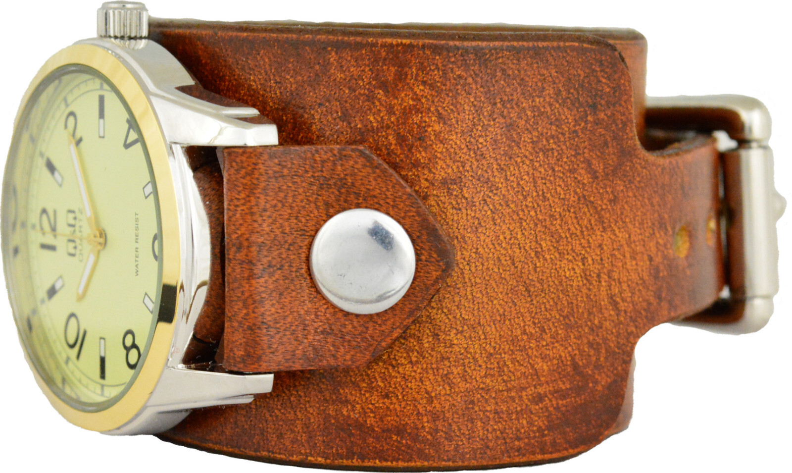 CuffWatches – Leather Cuff Watch – Wrap Around Cuff