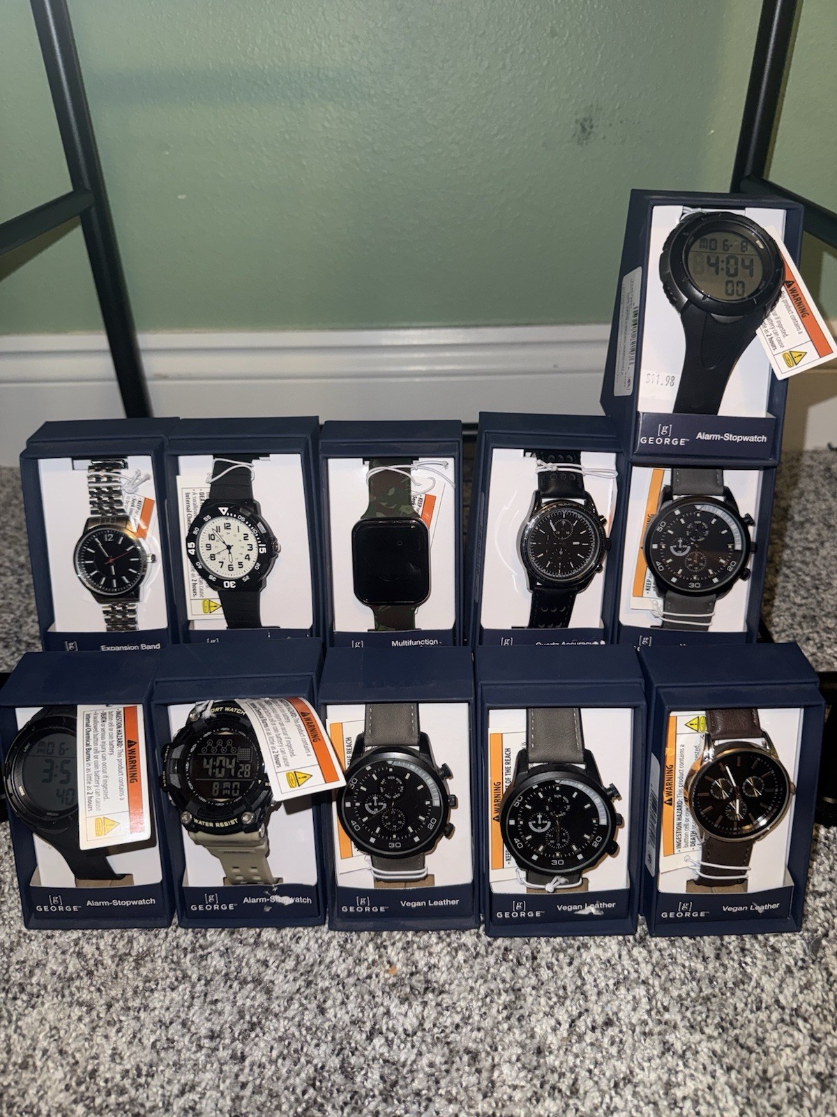 Men’s Watch Lot, Assorted Mixed Styles Analog & Digital New George Brand all new