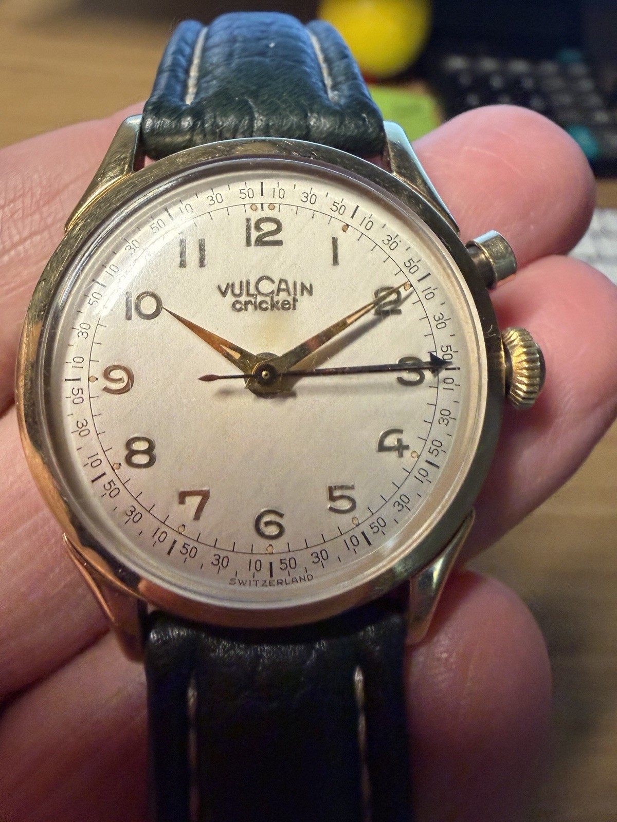 Vintage Vulcain Cricket Mechanical Alarm Watch, Swiss Manual Wind, c. 50s-60s