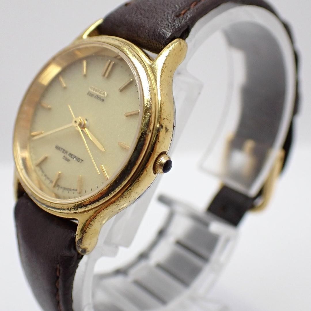 WORKING Citizen Eco-Drive E030-K0000882 CK Gold-Tone Solar Dress Watch | Japan