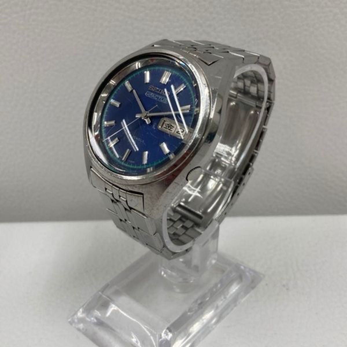 Seiko 5 Actus SS 7019-7060 Vintage Automatic 21 Jewels Blue Dial Men’s Watch
