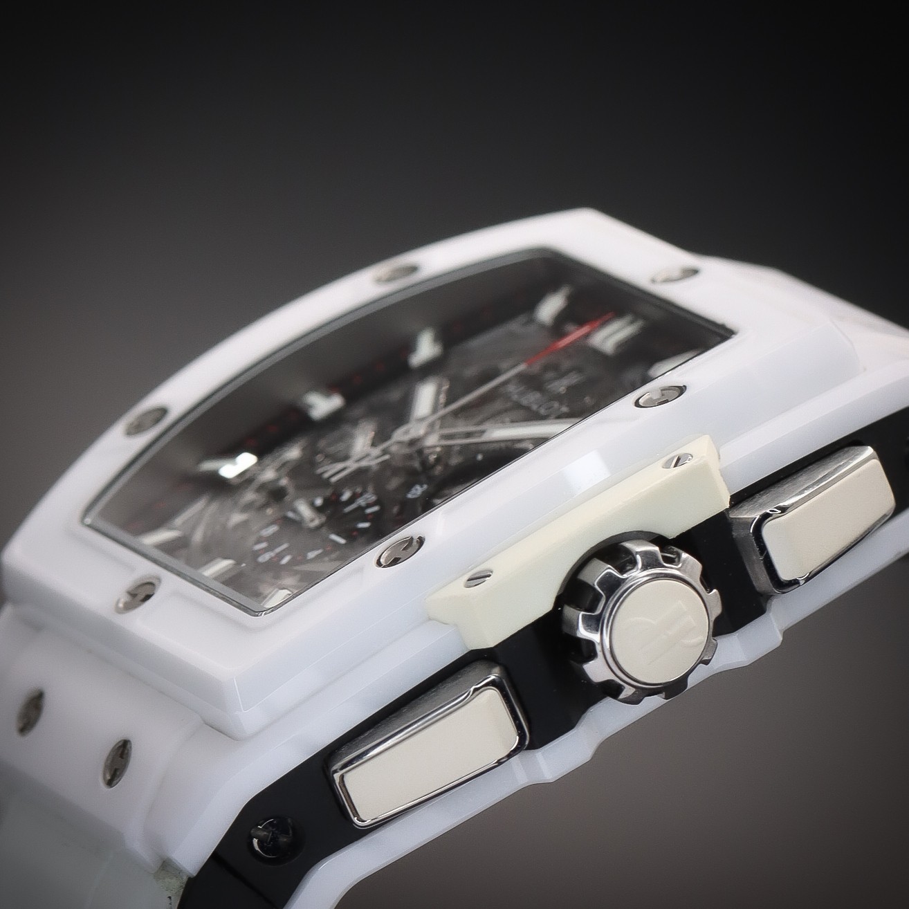 HUBLOT Spirit of Big Bang White Ceramic 42mm Skeleton Dial Ref 641.HX.0173.LR FS