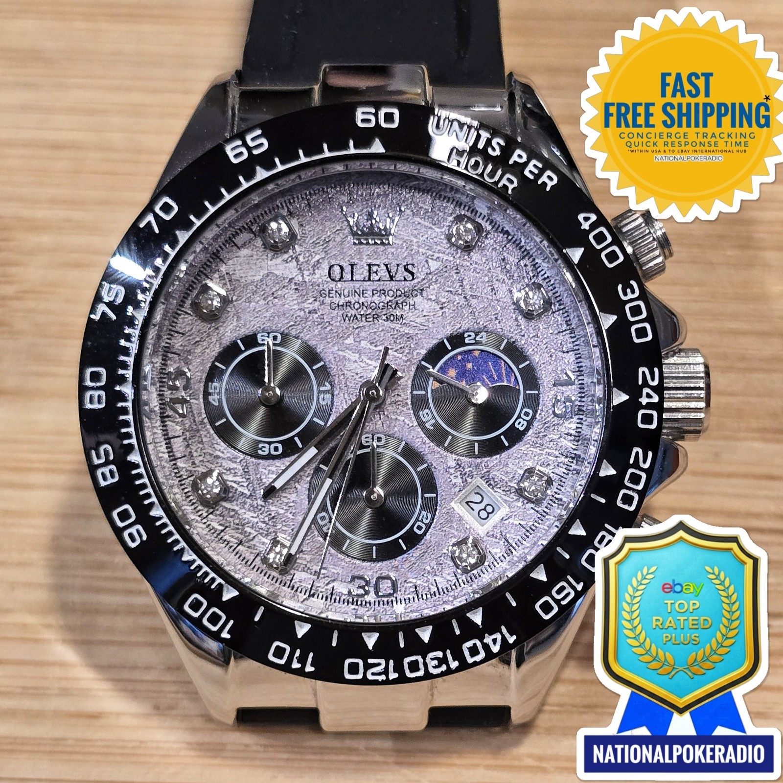 Waterproof Quartz Luxury Watch OLEVS Men’s Business Chronograph Watch