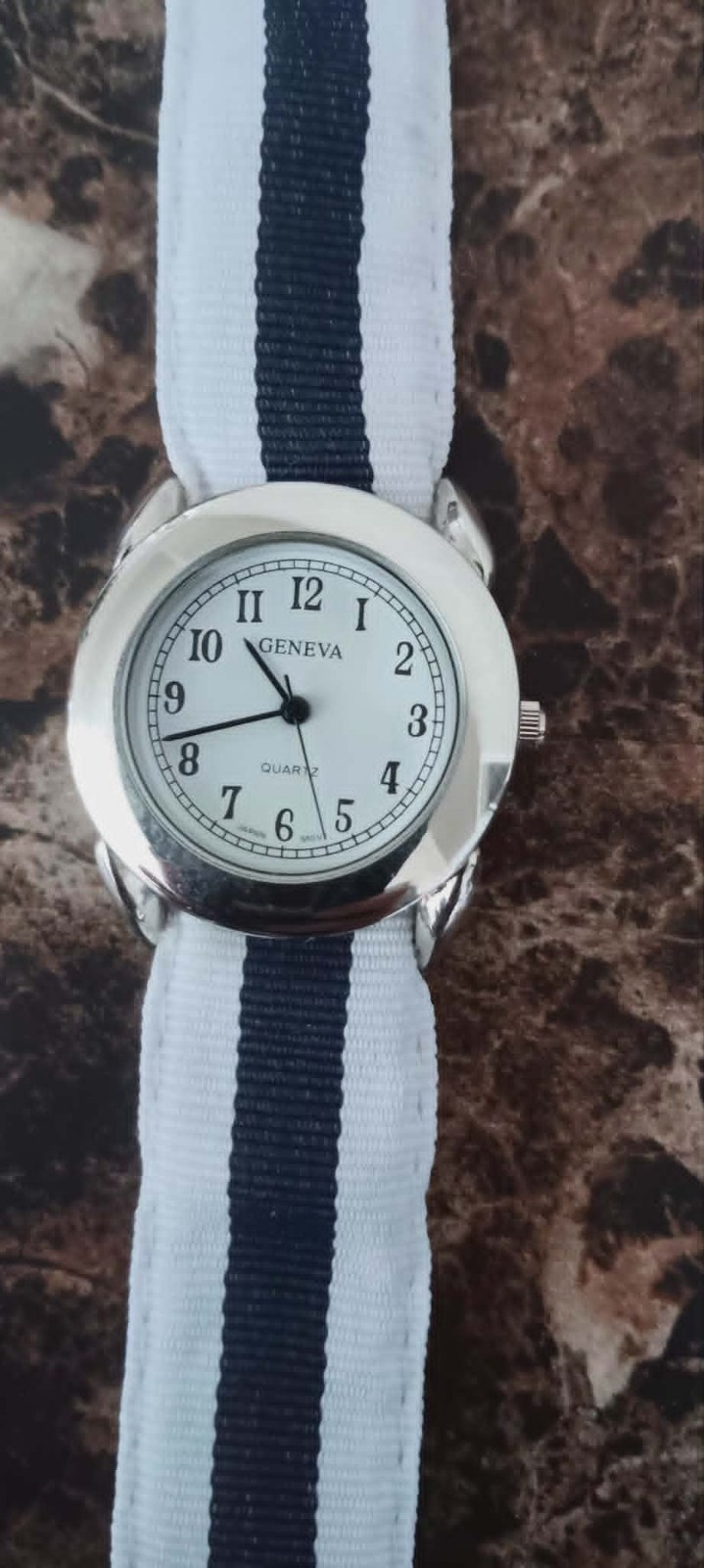 GENEVE WATCH W/INTERCHANGEABLE MULTICOLOR BANDS – BANDS COST $20 EACH-BEAUTIFUL