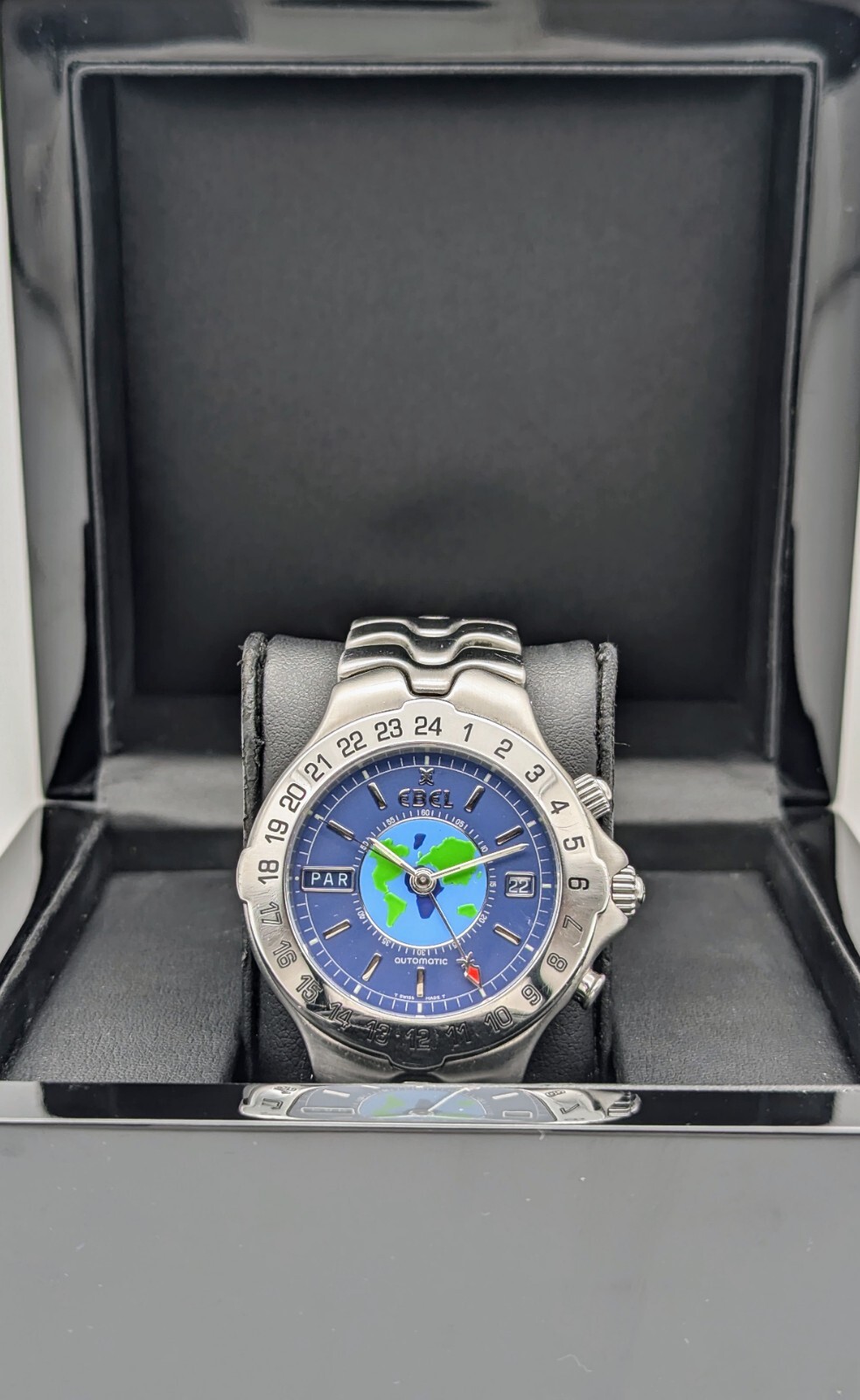 Ebel Sportwave Meridian Automatic World Timer Stainless Steel Ø1 9/16in Uhr 32