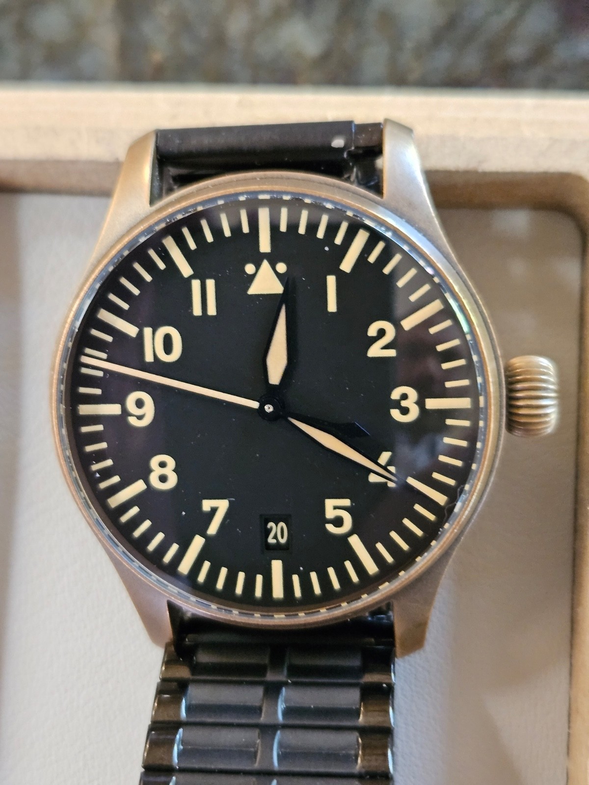 Stowa Flieger 36 Bronze Vintage Manual Wind