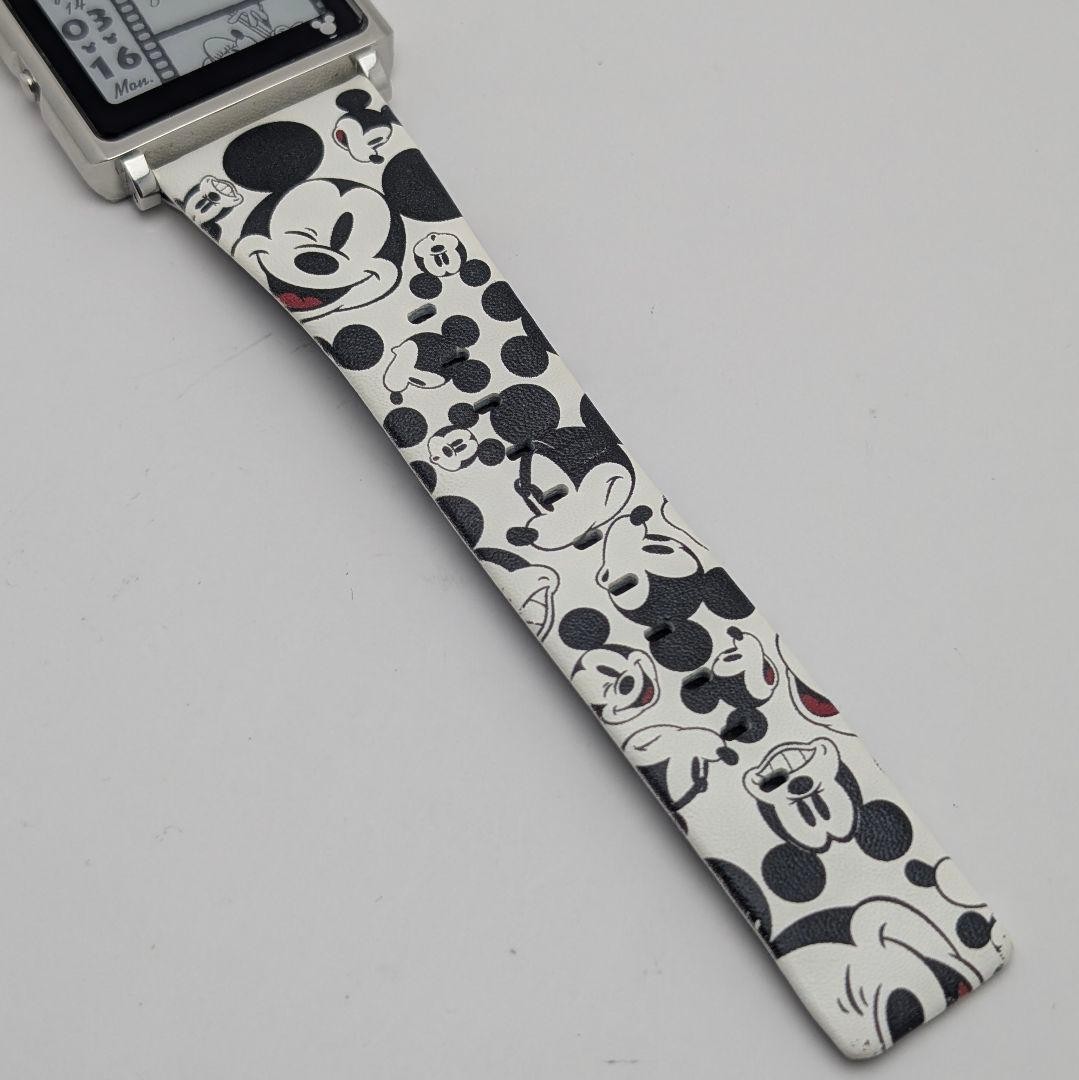 Epson Smart Canvas Mickey Mouse Watch Digital Working Free Size Band Japan Rare