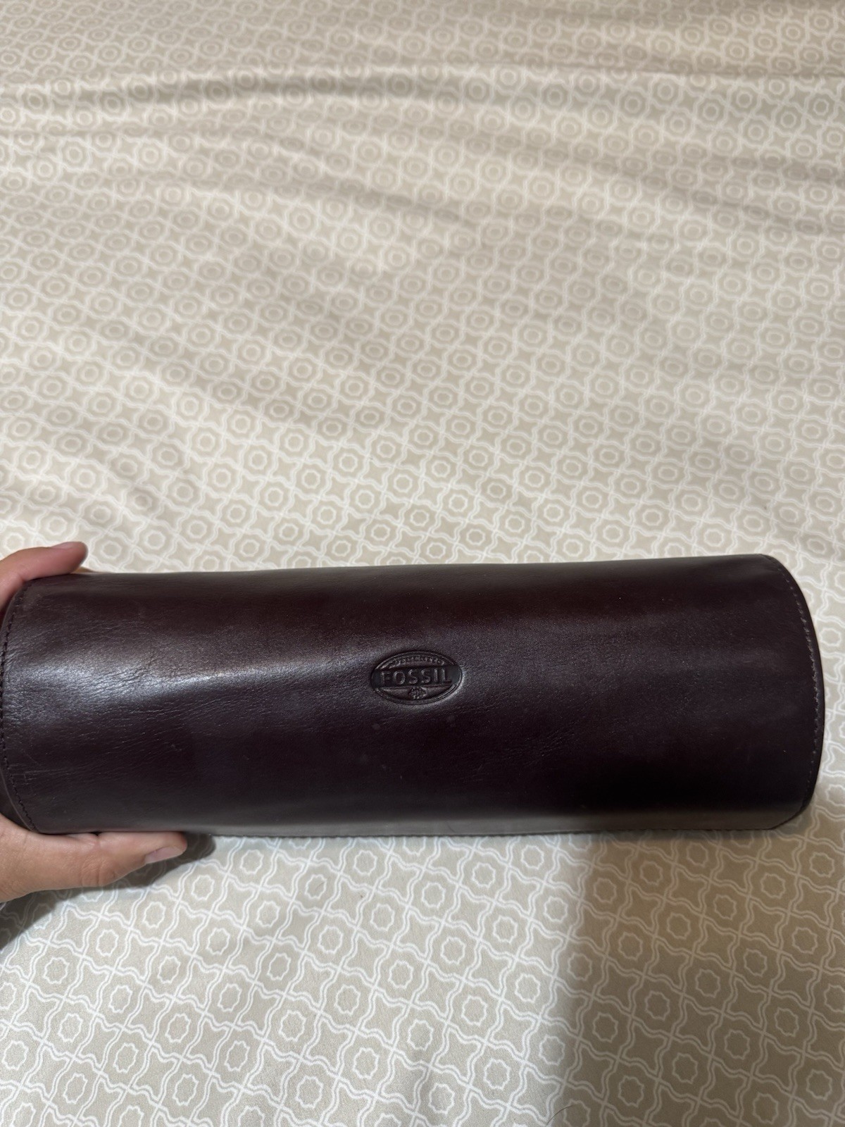 Fossil Brown Leather Watch Storage Roll Case Organizer 13 bands ES3920SET