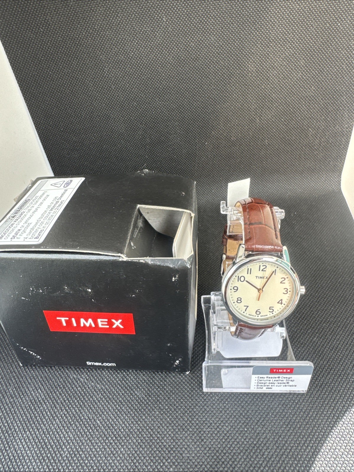 Timex Easy Reader Women’s Brown Crocodile Pattern Leather Watch