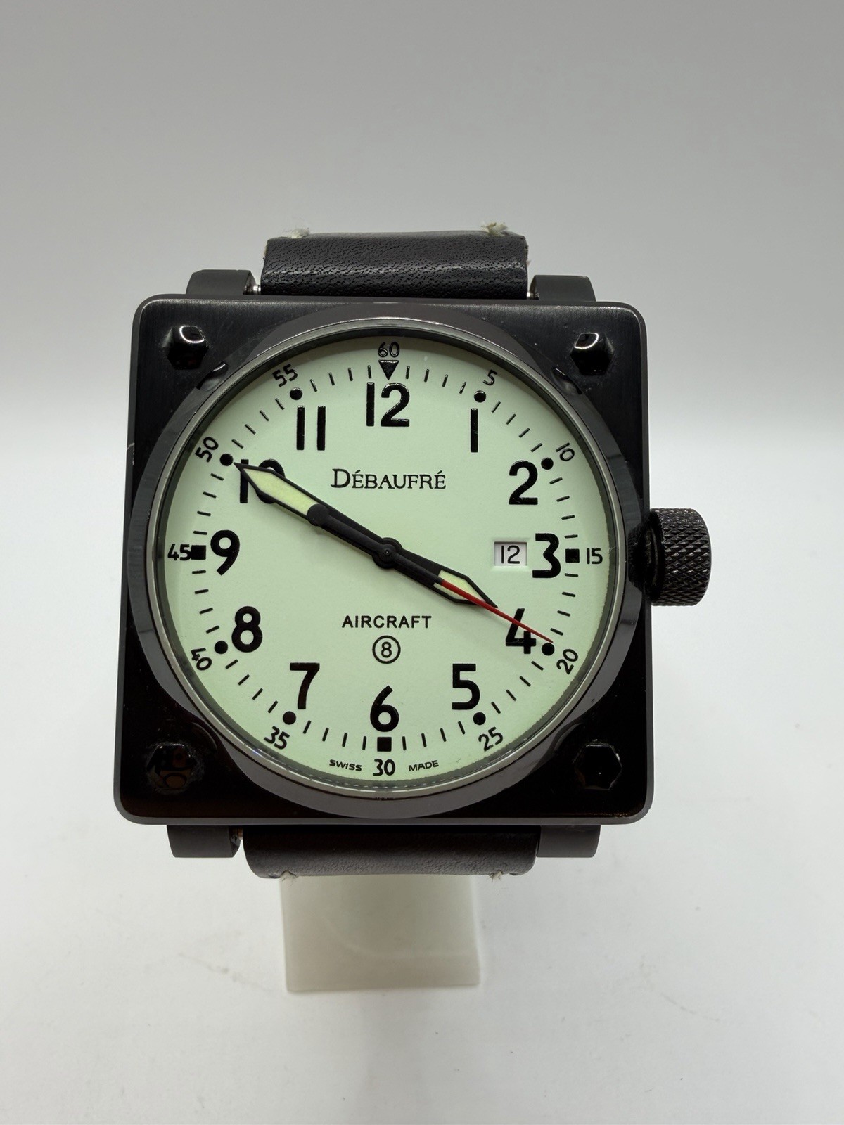 Very Rare Debaufre Watch Aviator 8 Automatic 25 Jewel ETA 2825-2 Mvmt Beautiful!