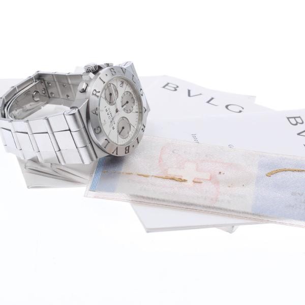 BVLGARI DIAGONO CH35S 35mm SS White / Silver #C17720