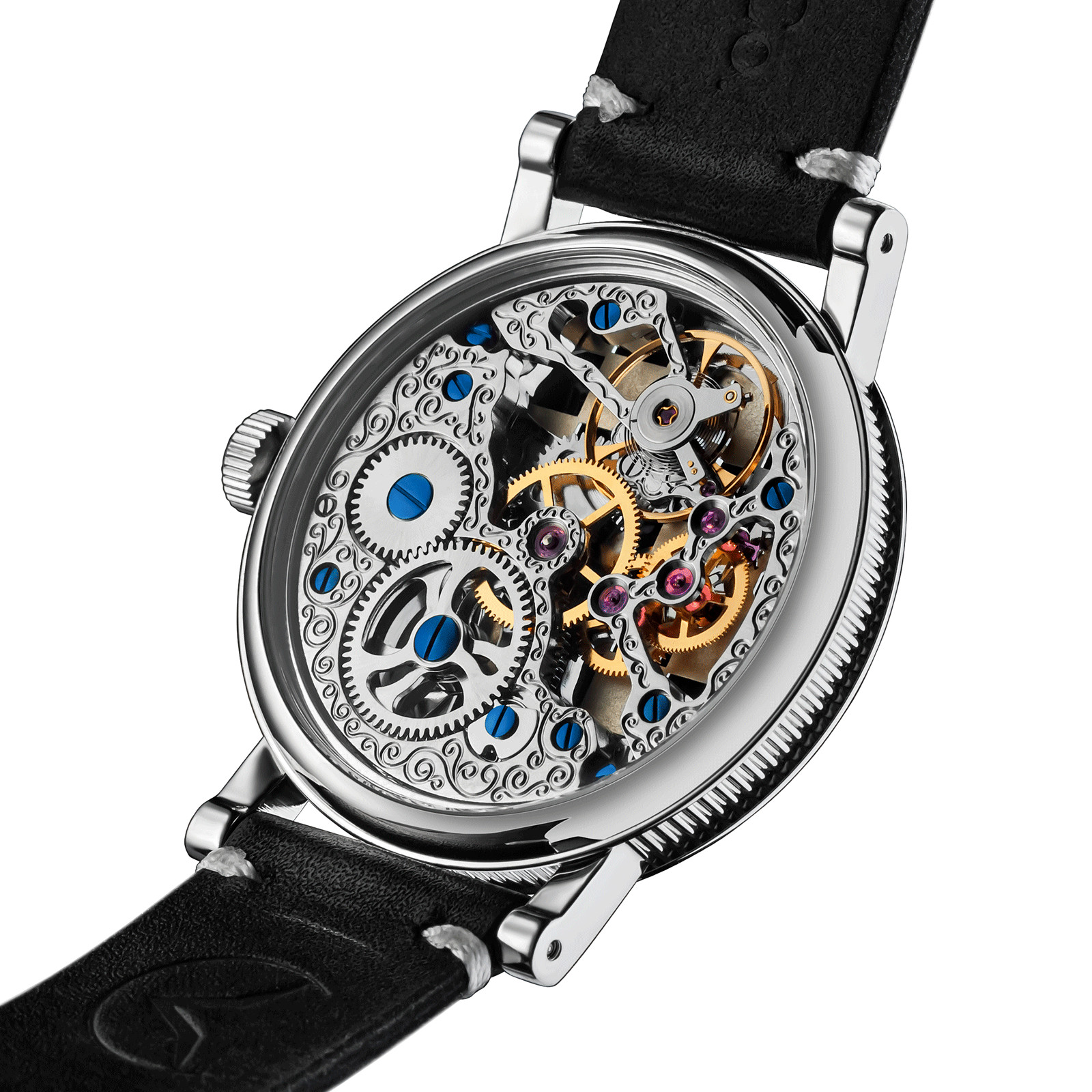 Сhess watch, Skeleton watch, Handmade watch, Mechanical watch, Artisan watch