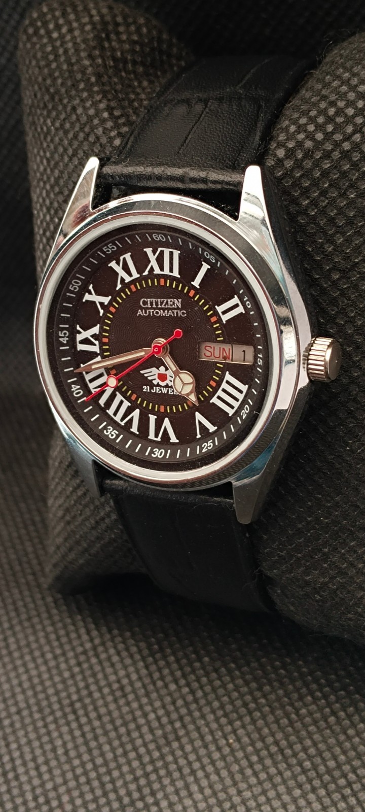 Vintage Automatic Citizen Japan Made Black Dial Day/ Date Men’s Wrist Watch