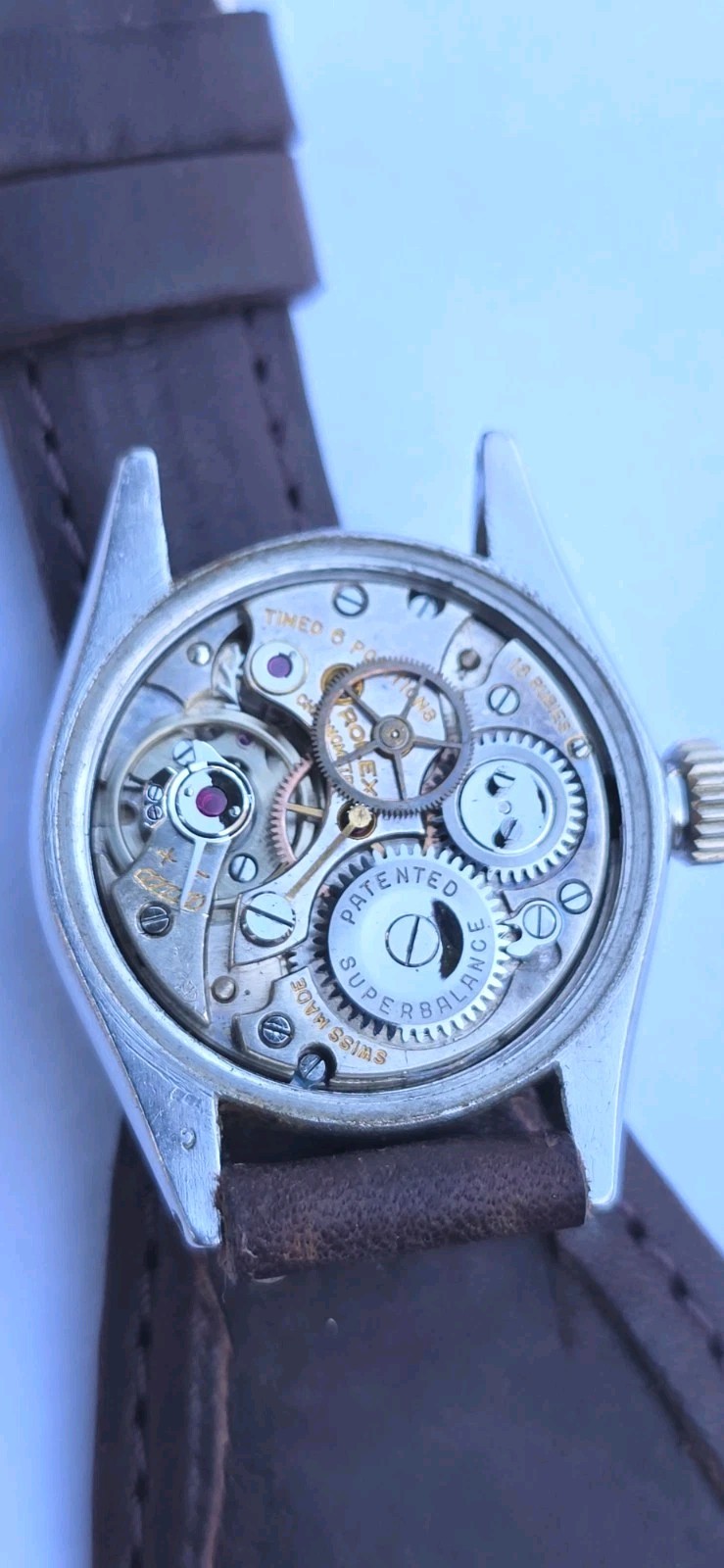 Vintage ROLEX Oyster Chronometer Ref 2595 Military 29mm Patina Dial Manual Watch