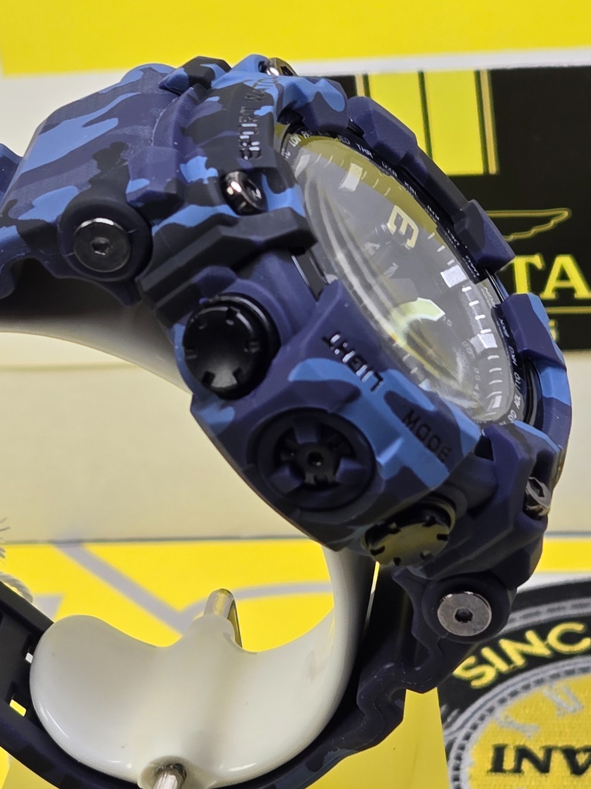 Activa X Invicta BlackOps Multifunction Digital Men’s Watch 56mm Camo Blue NEW