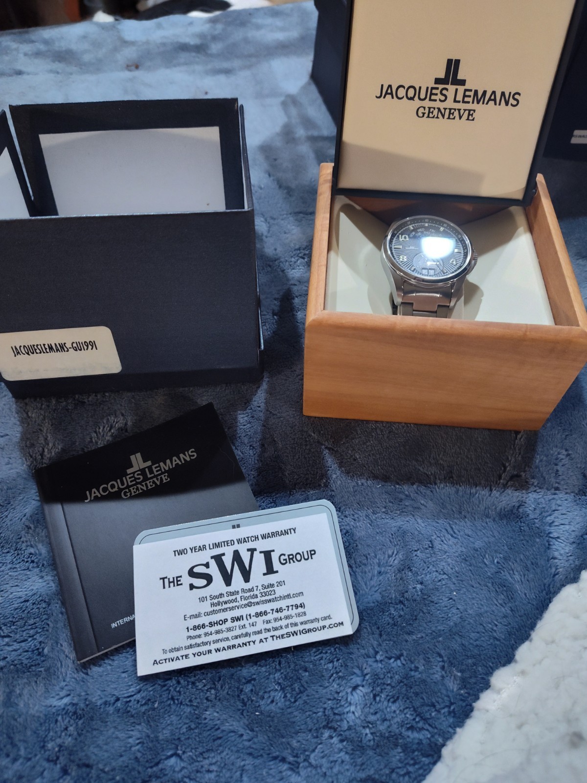 Jacques LeMans Tempora Retrograde Day, Big Date G-171 42MM 100 Meter