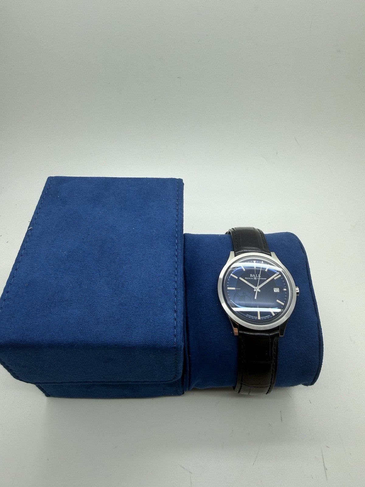 Ball BMW Edition Blue Dial Automatic Steel 40mm Leather Strap Watch NM3010D