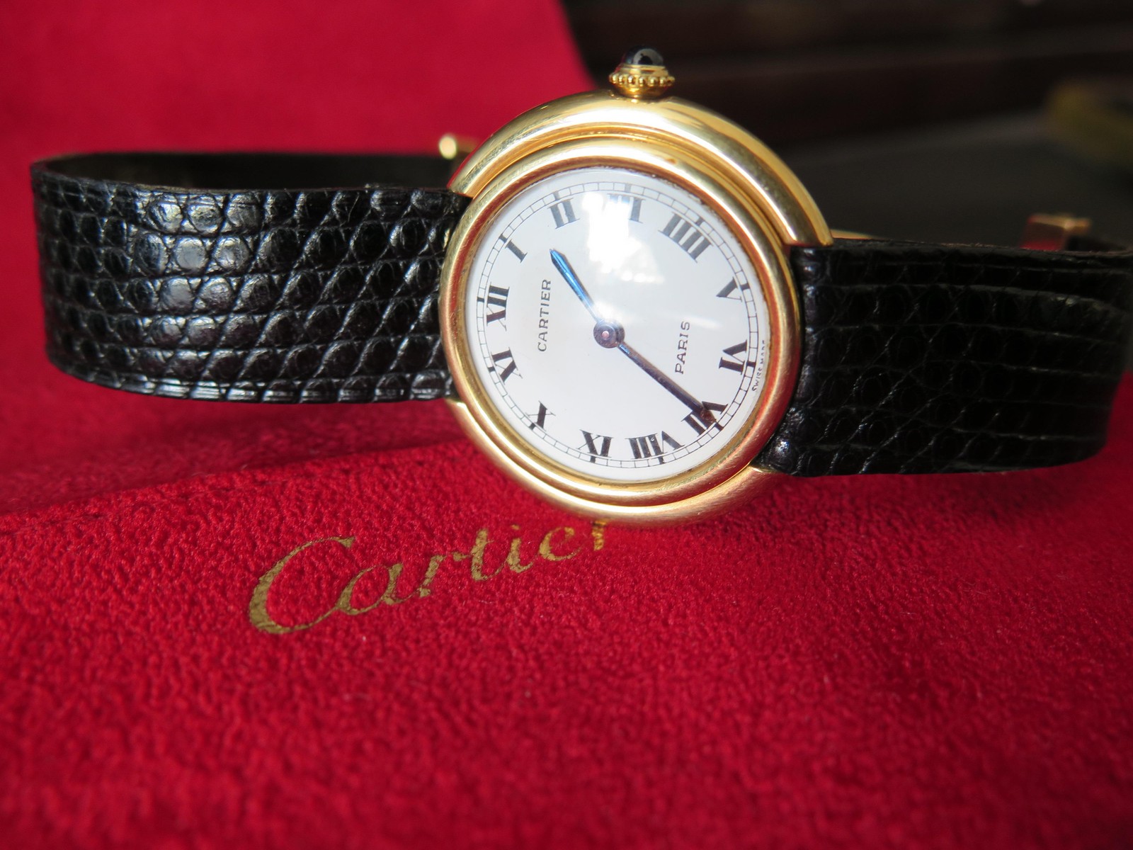 Cartier Paris Vendome Large Automatic Original Deployant Buckle Ca 1970s
