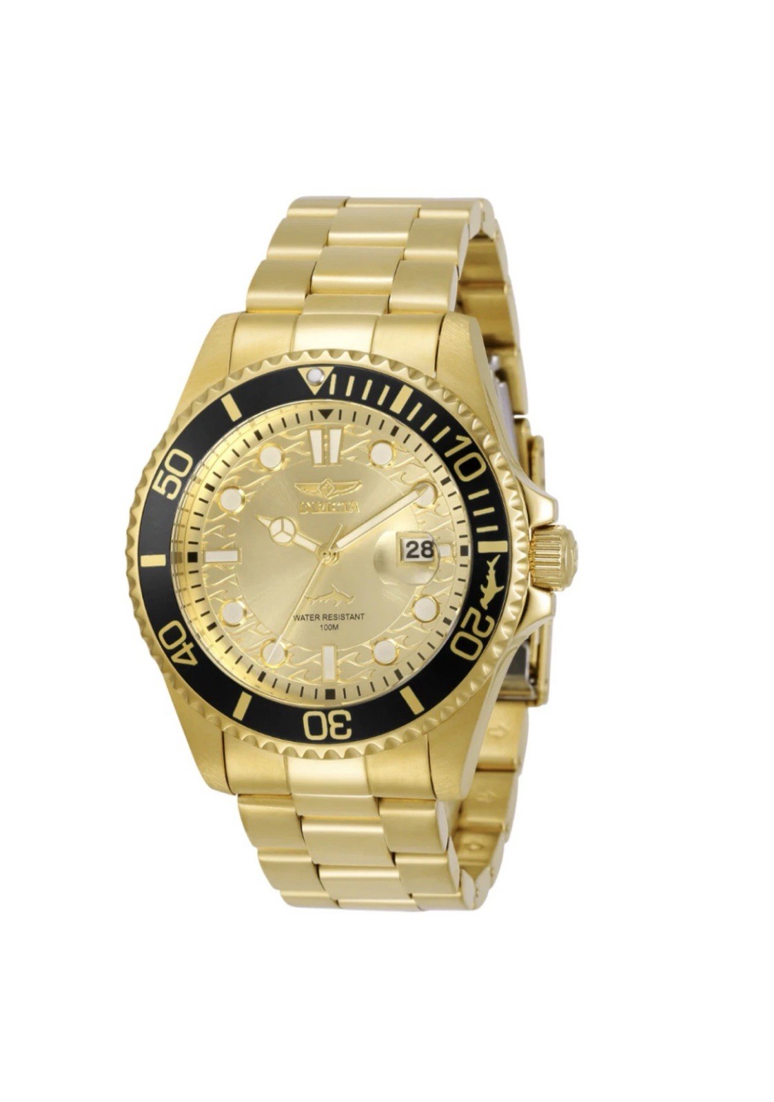 Invicta Pro Diver Currentwave Men’s Quartz 43mm Diver 100m Black Bezel Date