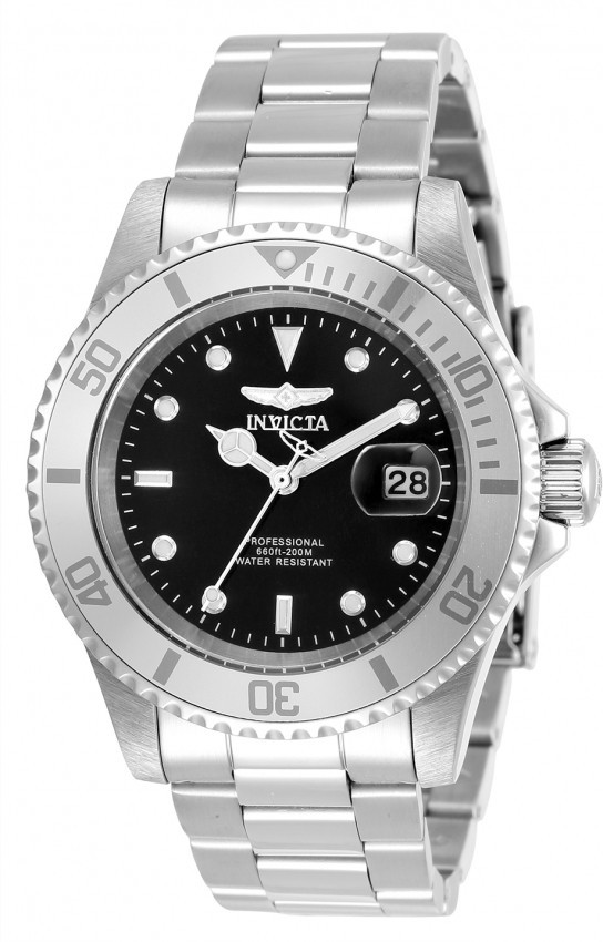 NEW Invicta Pro Diver 34022 Men’s 40mm Black Dial Quartz Watch SS 200M