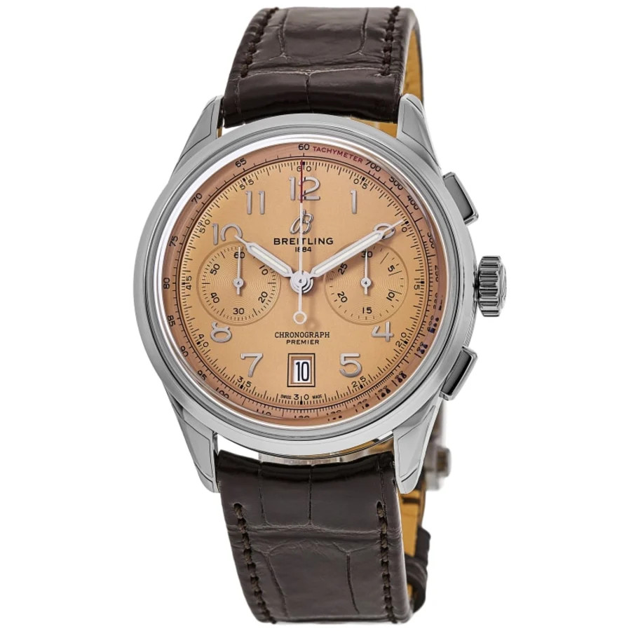 New Breitling Premier B01 Chronograph 42 Copper Dial Men’s Watch AB0145331K1P1