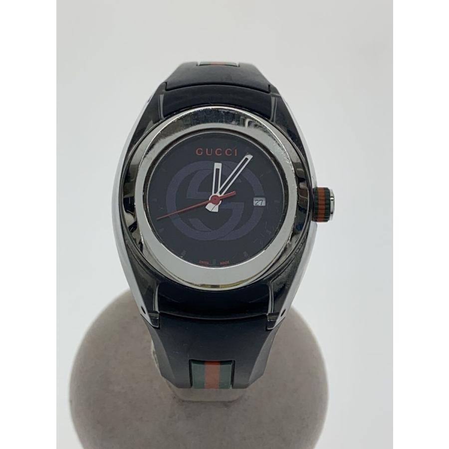 Gucci Sync Quartz Watch Rubber Analog YA137107A