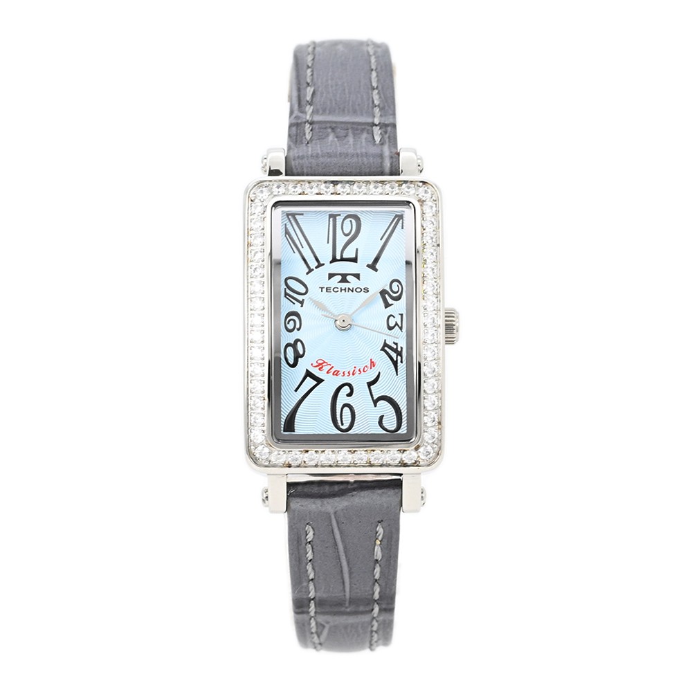 TECHNOS T9935SI Quartz Analog Light Blue Gray
